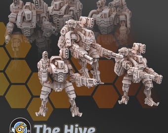Lancet Droid Battle Suits: 28mm Sci-Fi Miniature - Grimdark Proxy
