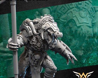 Ancient Croc Gator: 28/32mm Scale Fantasy Lizardmen Miniature for D&D and TTRPGs