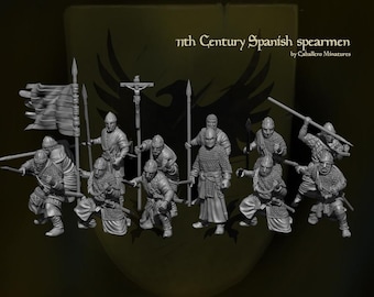 Spanish Spearmen | Historical Knight Miniatures | 28mm & 32mm Scale Miniatures for DND, TTRPGs, and Wargames