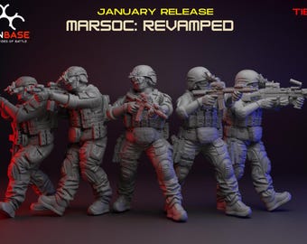 MARSOC Operators - Modern Wargame Miniatures - 28/32mm Tabletop Sci-Fi Soldiers
