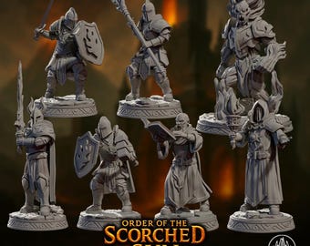 Fantasy Crusader Warband: 28/32mm Scale Fantasy Miniatures for D&D, Wargames, TTRPG