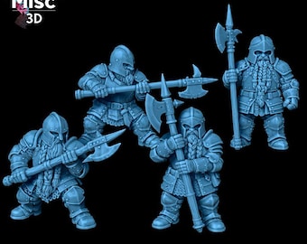 Dwarven Man-At-Arms | 28/32mm Grimdark Fantasy Wargame Miniatures