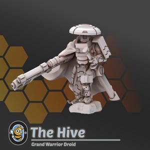 Grand Warrior Droid | The Hive Greater Good Proxy Model | 28mm Heroic Sci-Fi Miniature for Tabletop Wargames | Tau-Compatible