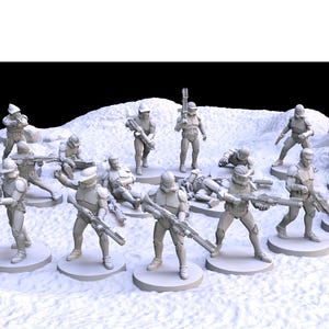 Clone Trooper Assault Troops | 1:48 Scale Sci-Fi Miniatures |  Star Wars Legion, Stargrave & Tabletop RPGs