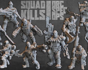 Orc Special Ops Squad: 28mm Sci-Fi Grimdark Orc Miniatures