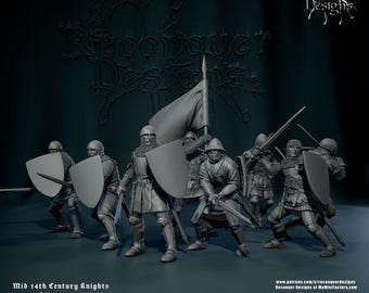 14th Century Knights | Historical Miniatures | 28/32mm Scale Miniatures for DND, TTRPGs, and Wargames