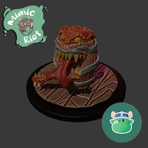Mimic Monster Set | 28mm-32mm Scale Miniatures | DnD, Pathfinder, TTRPG | Fantasy Monsters