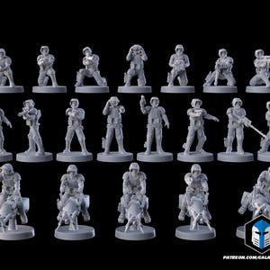 Galactic Empire Scout Troopers | 1:48 Scale Sci-Fi Infantry and Vehicle Miniatures |  Star Wars Legion, Stargrave & Tabletop RPGs