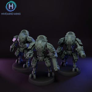 Spectre Stealth Droids | The Hive Greater Good Proxy Model | 28mm Heroic Sci-Fi Miniature for Tabletop Wargames | Tau-Compatible