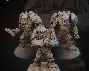 Golem Construct Miniatures Set: 28mm & 32mm Scale - DnD, Pathfinder RPG