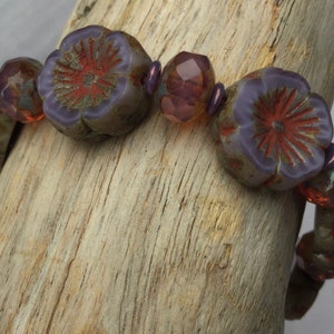 Lilac Purple Flower Bracelet