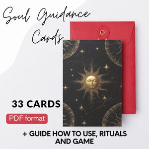 33 Cartões de Orientação da Alma para Imprimir | 2 Tamanhos Inclusos | Baralho de Afirmações do Oráculo | Sugestões para Diário de Autodescoberta | Ferramentas de Terapia | Presente Espiritual