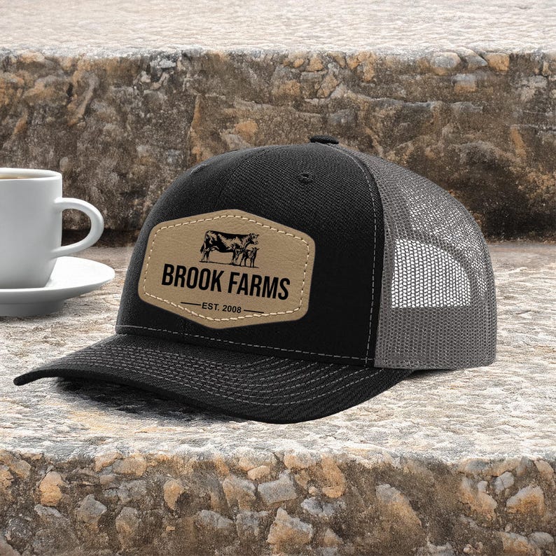 Personalized Farm Trucker Hat: Custom Cow Design, Farmer Gift image 4