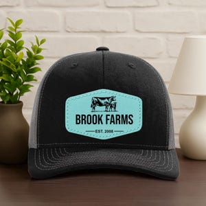 Personalized Farm Trucker Hat: Custom Cow Design, Farmer Gift image 3