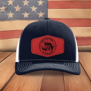 Weekend Hooker Trucker Hat, Funny Fishing Dad Hat, Personalized Leather Patch Cap, Father’s Day Gift For Fisherman, Father’s Day Summer Hat