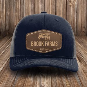 Personalized Farm Trucker Hat: Custom Cow Design, Farmer Gift image 1