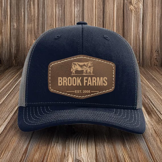 Personalized Farm Trucker Hat: Custom Cow Design, Farmer Gift
