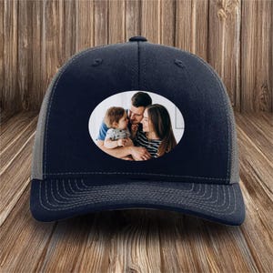 Custom Photo Trucker Hat, Personalized DTF Printed Snapback Cap