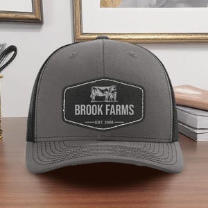 Personalized Farm Trucker Hat: Custom Cow Design, Farmer Gift image 5