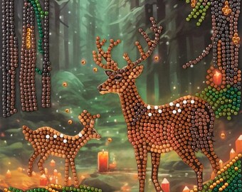 Enchanted Forest Handmade Crystal card