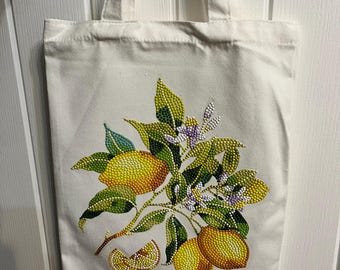 Handmade Lemon tote bag