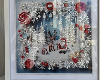 Christmas handmade crystal scene