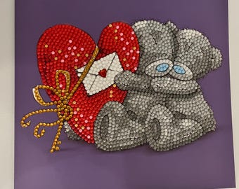 Tatty teddy love handmade crystal card