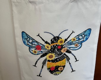 Handmade crystal Bee tote bag