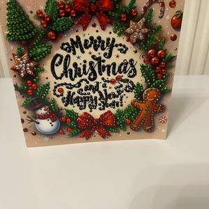 Merry Christmas wreath handmade cards