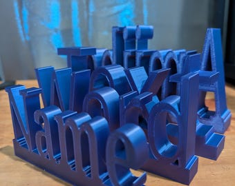 Custom 3D Printed Words