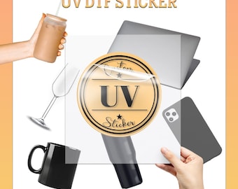 Benutzerdefiniertes Logo UV DTF Aufkleber: Wasserdichtes permanentes Etikett