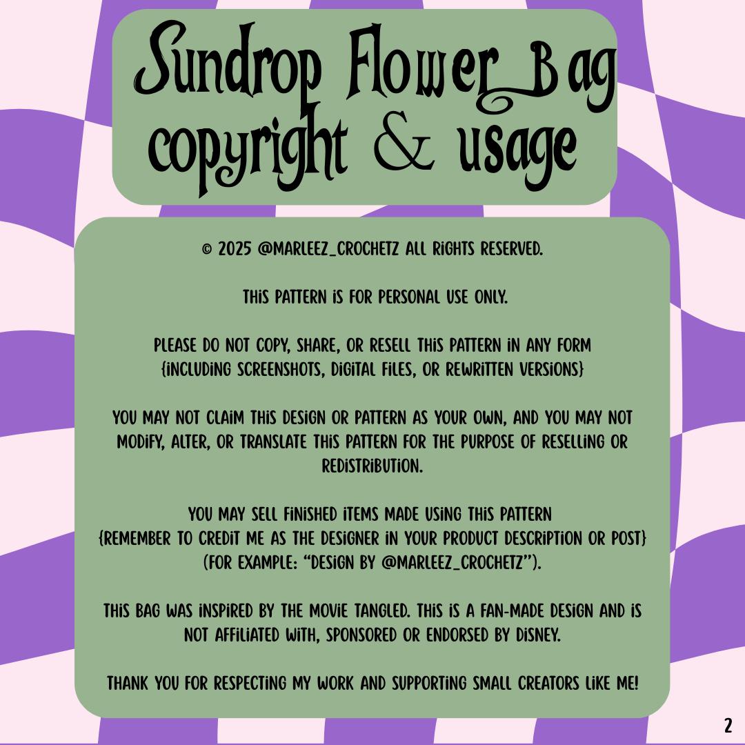 Sundrop Flower Bag [crochet Pattern] NOT A PHYSICAL PRODUCT - Etsy