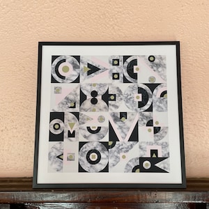 Geometric Wall Art, Abstract Art Print, Inspired by Bauhaus and Art Deco