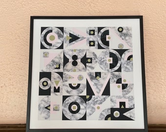 Geometric Wall Art, Abstract Art Print, Inspired by Bauhaus and Art Deco