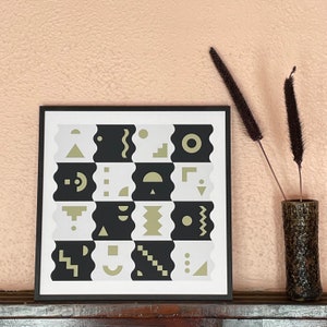 Abstract Art Print, Bauhaus Art Print, Geometric Wall Art