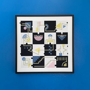 Geometric Shapes Giclee Art Print, Colorful Art, Gift Ideas