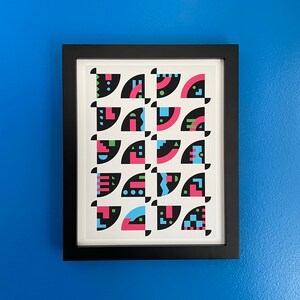 Geometric Art Print, Abstract Wall Art, Inspired by Art Deco Fans Art Print