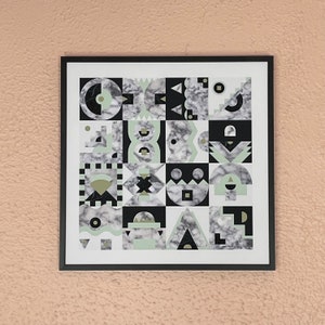 Geometric Wall Art, Abstract Art Print, Inspired by Bauhaus and Art Deco