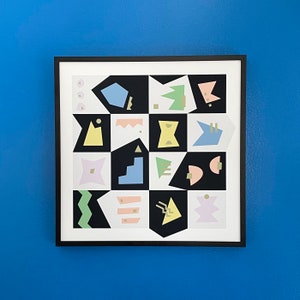Abstract Art Print, Geometric Wall art inspired by Mid Centruy Modern Design