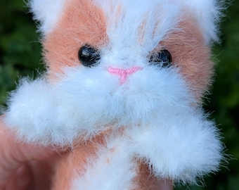 Pocket-Sized Fluffy Crochet Kittens – Handmade Tiny Plush Friends, Mini Amigurumi Cats, Cute Desk Companion