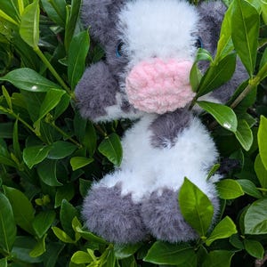 Fluffy Crochet Cow – Soft Handmade Amigurumi Plush, Cute Gift - Gift for Cow Lovers - Birthday gift