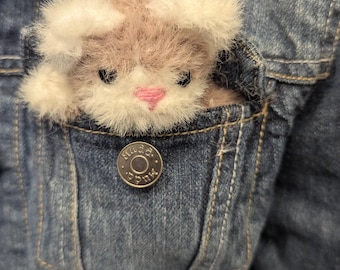 Pocket-Sized Fluffy Crochet Kittens – Tiny Plush Friends for Cozy Moments - Soft, Squishy, Adorable Companions - Mini Crochet Kittens