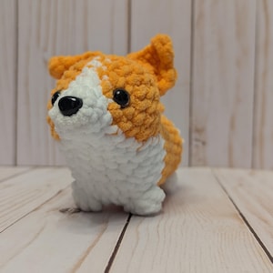 Crochet Corgi Plushie – Handmade Dog Toy | Small Amigurumi Stuffed Animal | Cute Kawaii Gift for Dog Lovers | Soft Corgi Decor