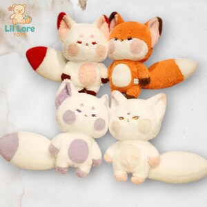 Peluche de zorro de cola grande, muñeco de zorro kawaii, regalo de Navidad para niños, acogedor compañero de peluche para dormir, decoración de ensueño para habitación infantil.