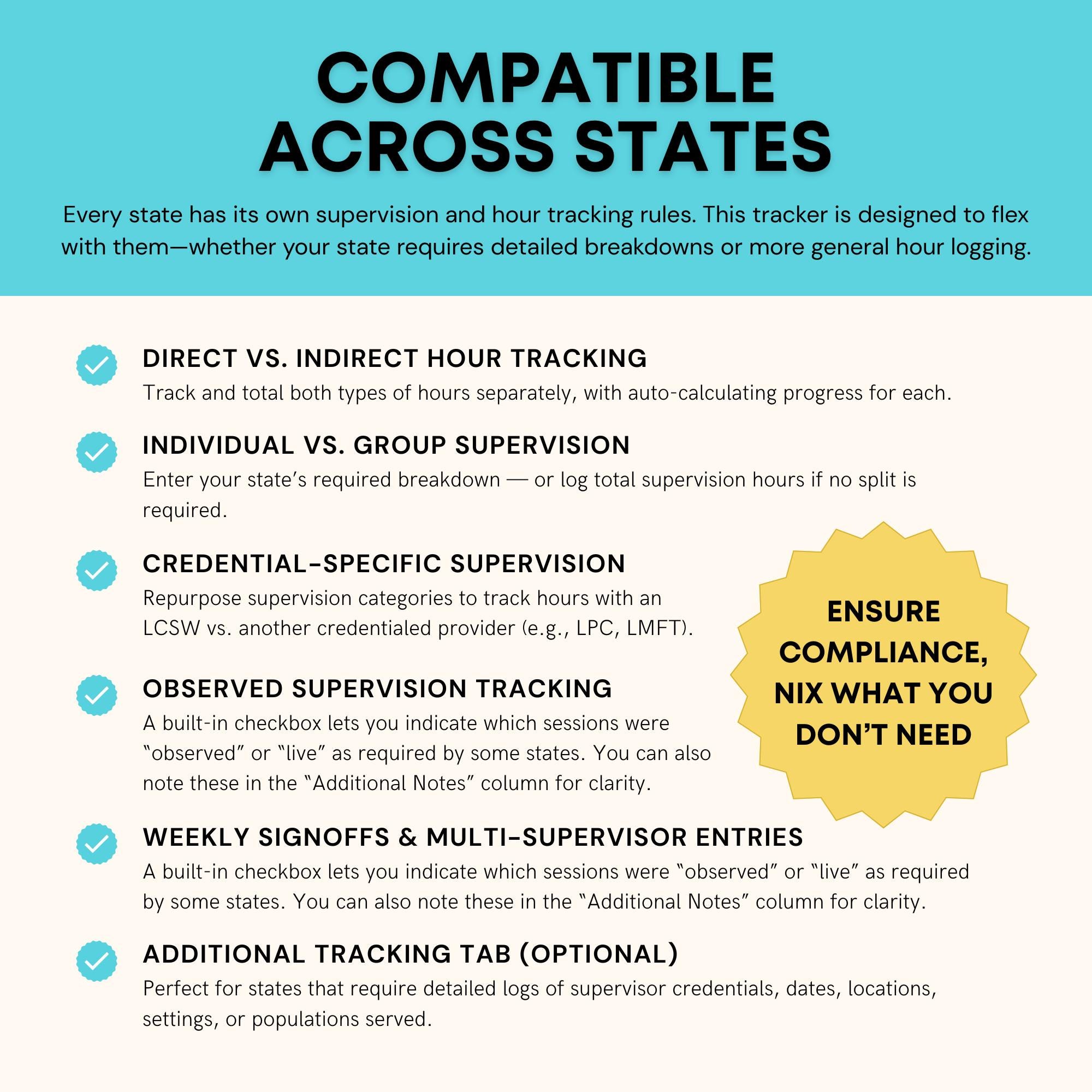 LCSW Clinical Hours Tracker: Social Work Licensure Log (google Sheets ...