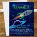 Printable Rocket Birthday Invitation | Digital Outer Space Birthday ...