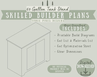 50 Gallon Tank Stand with Cabinet Doors Skilled Builder