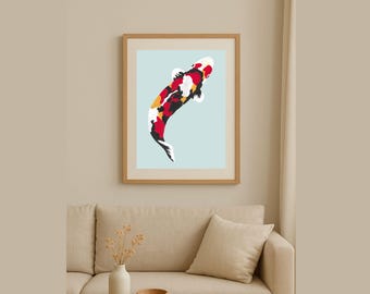 Koi Fish Watercolor Art