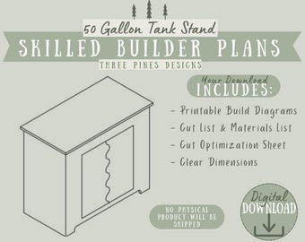 50 Gallon Tank Stand with Decorative Curved Doors Skilled Builder
