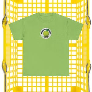 Vintage Y2K Style Fruit Sticker Graphic Tee Cute Tee Shirt Unisex Retro Top Green Apple Streetwear